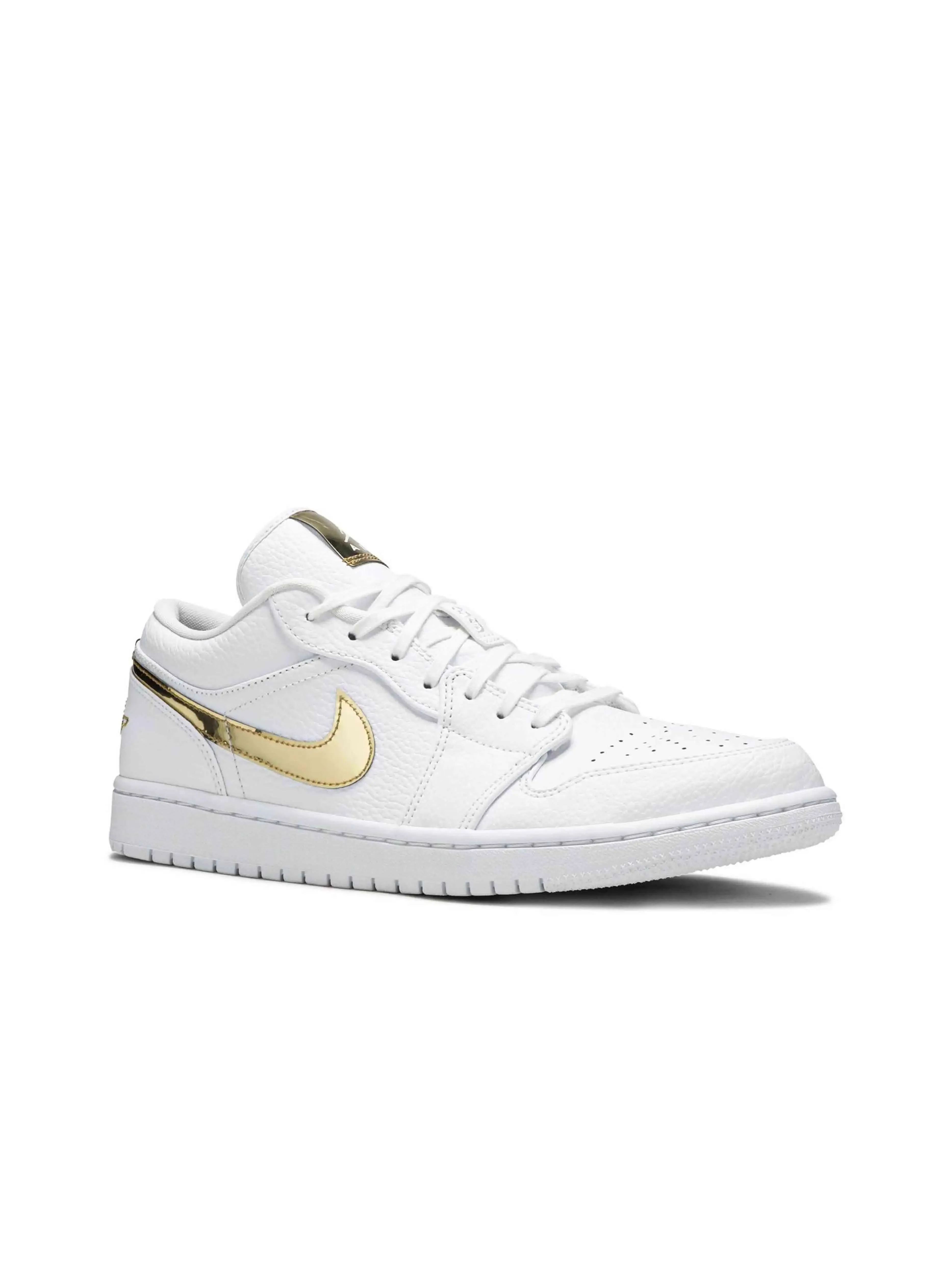 Nike Air Jordan 1 Low White Metallic Gold [W]