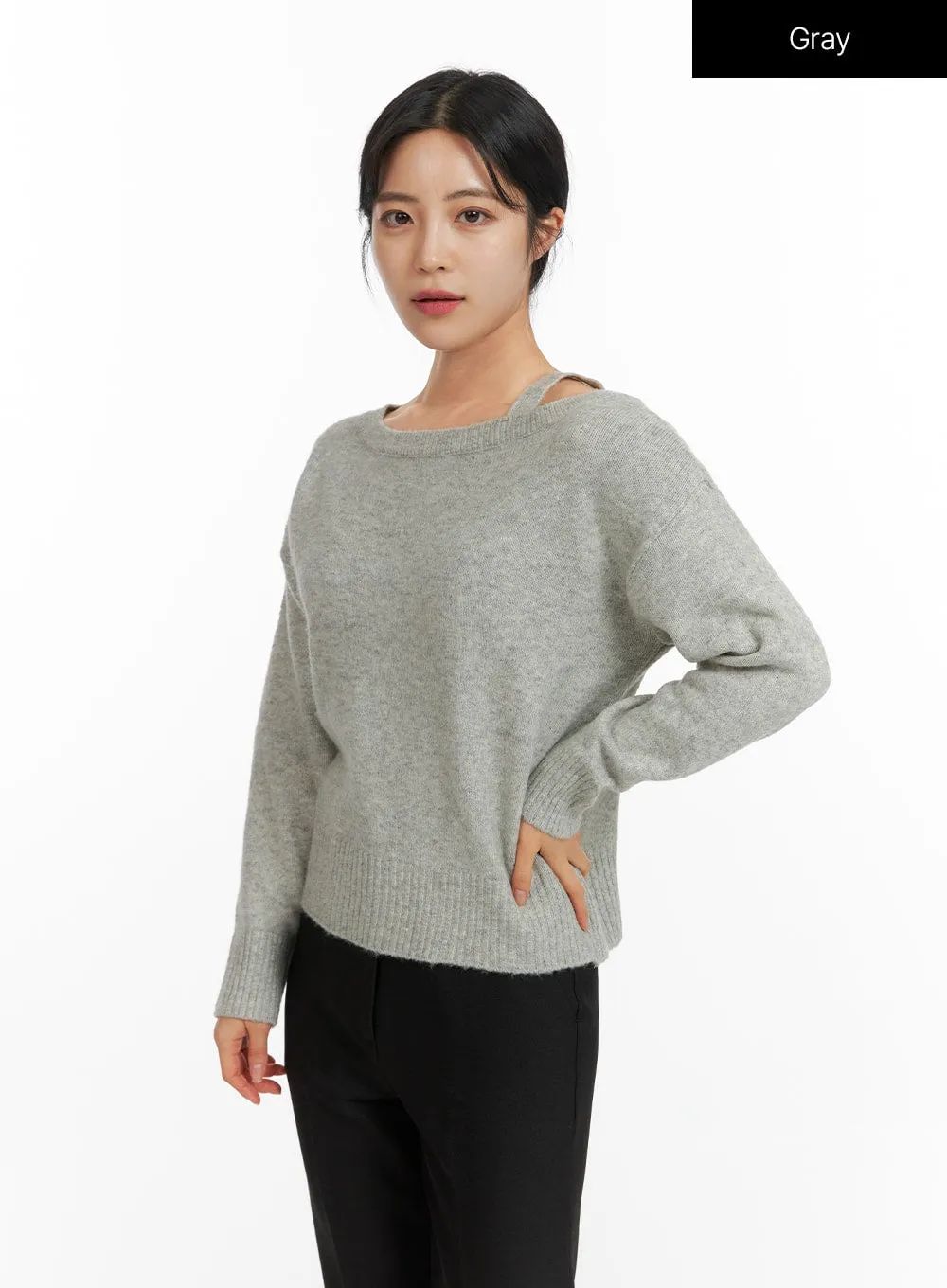 One-Shoulder Knit Sweater OF419