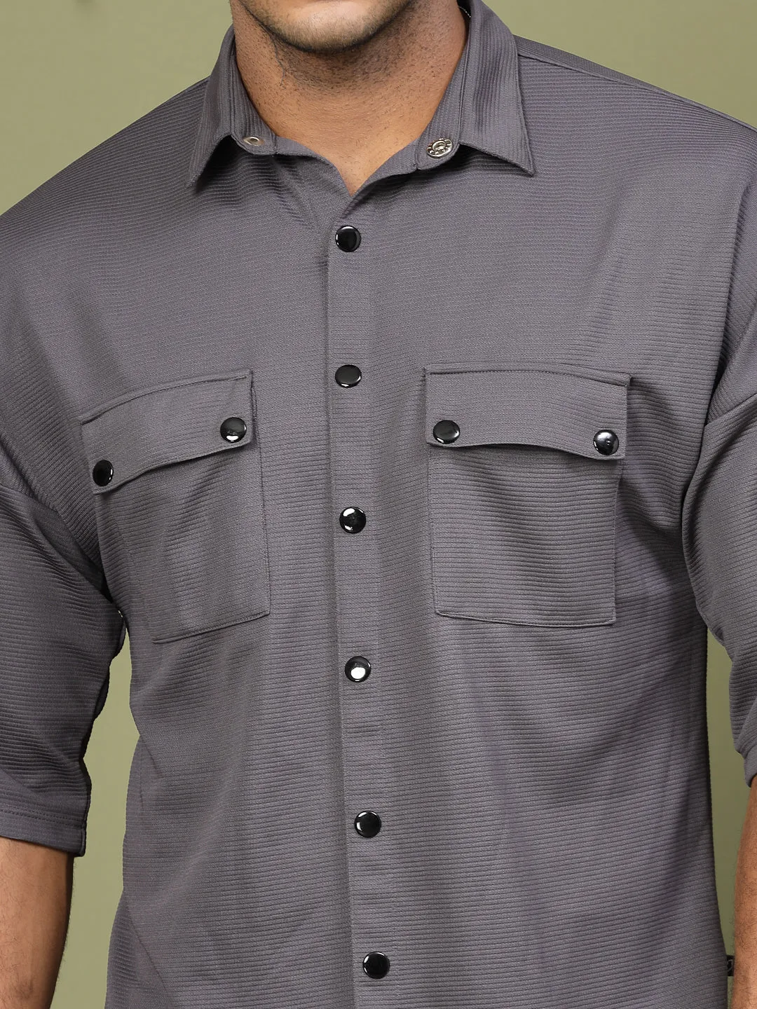 Oversized Utility Polyester Shirt