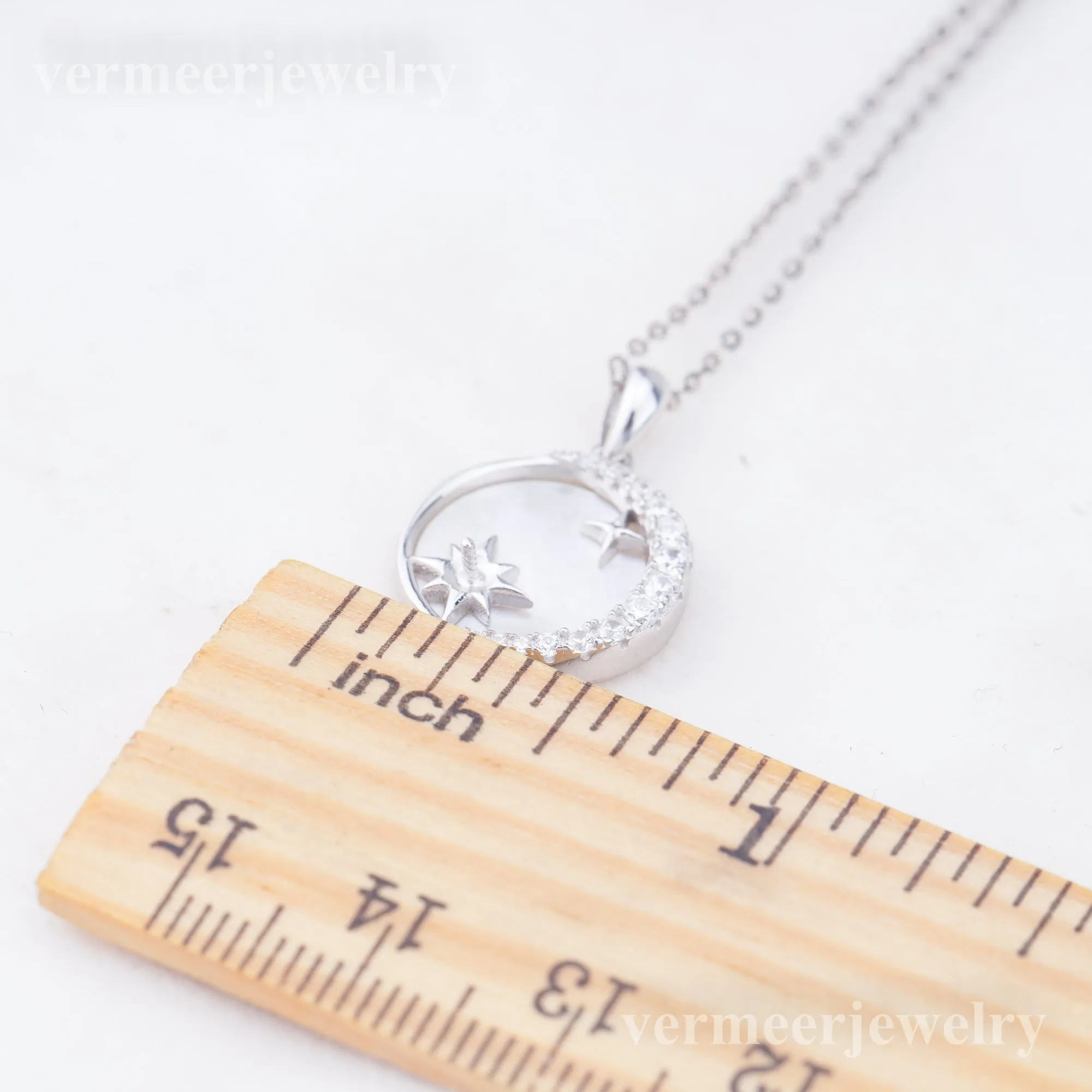 P011054 DIY 3-4mm Natural Freshwater pearl pendant accessory 925 sterling silver engagement jewelry necklace for women