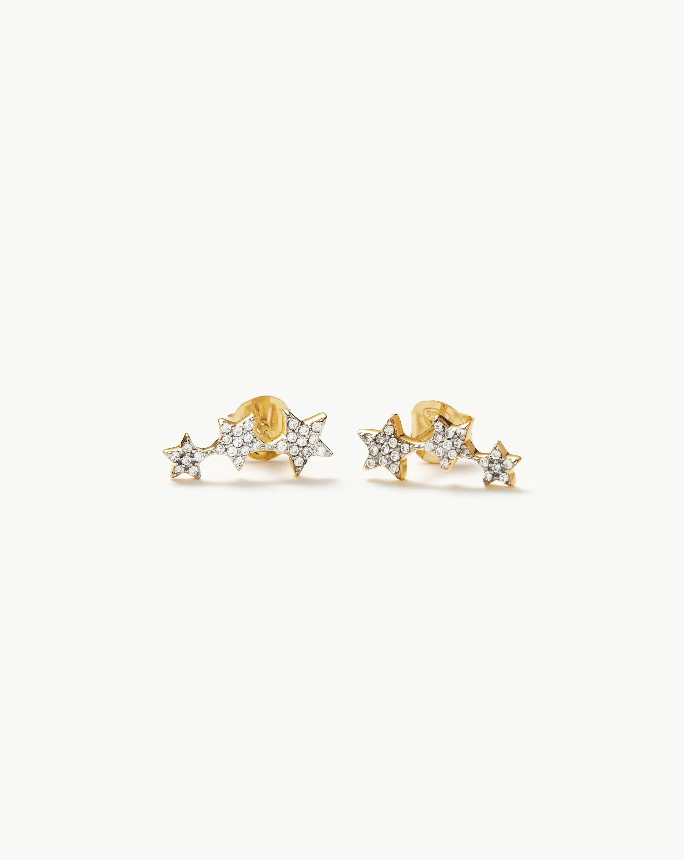 Pave Celestial Stud Earrings | 18ct Gold Plated Vermeil/Cubic Zirconia