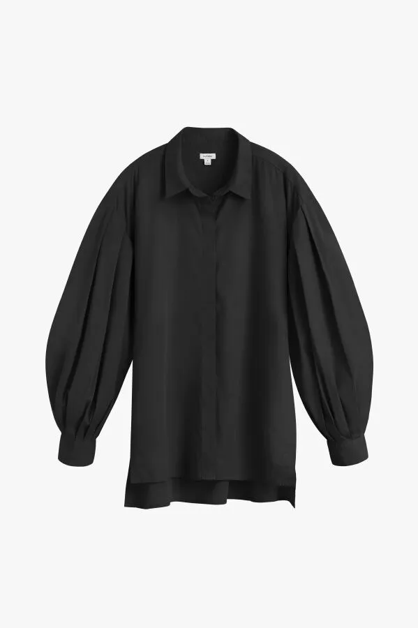 Poplin Balloon Sleeve Shirt