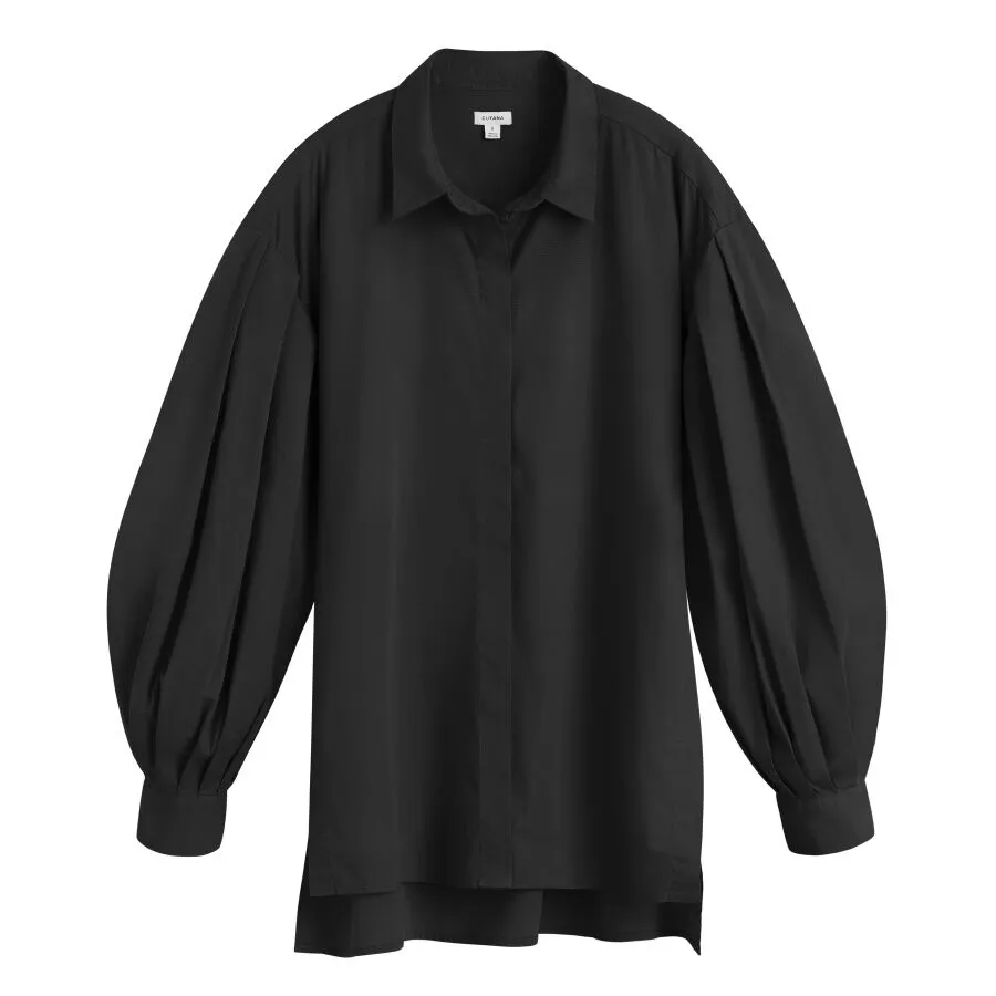 Poplin Balloon Sleeve Shirt