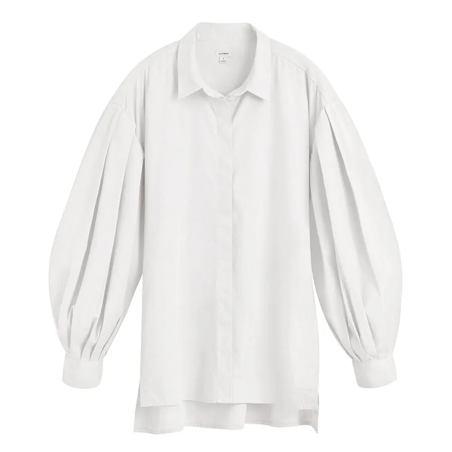 Poplin Balloon Sleeve Shirt