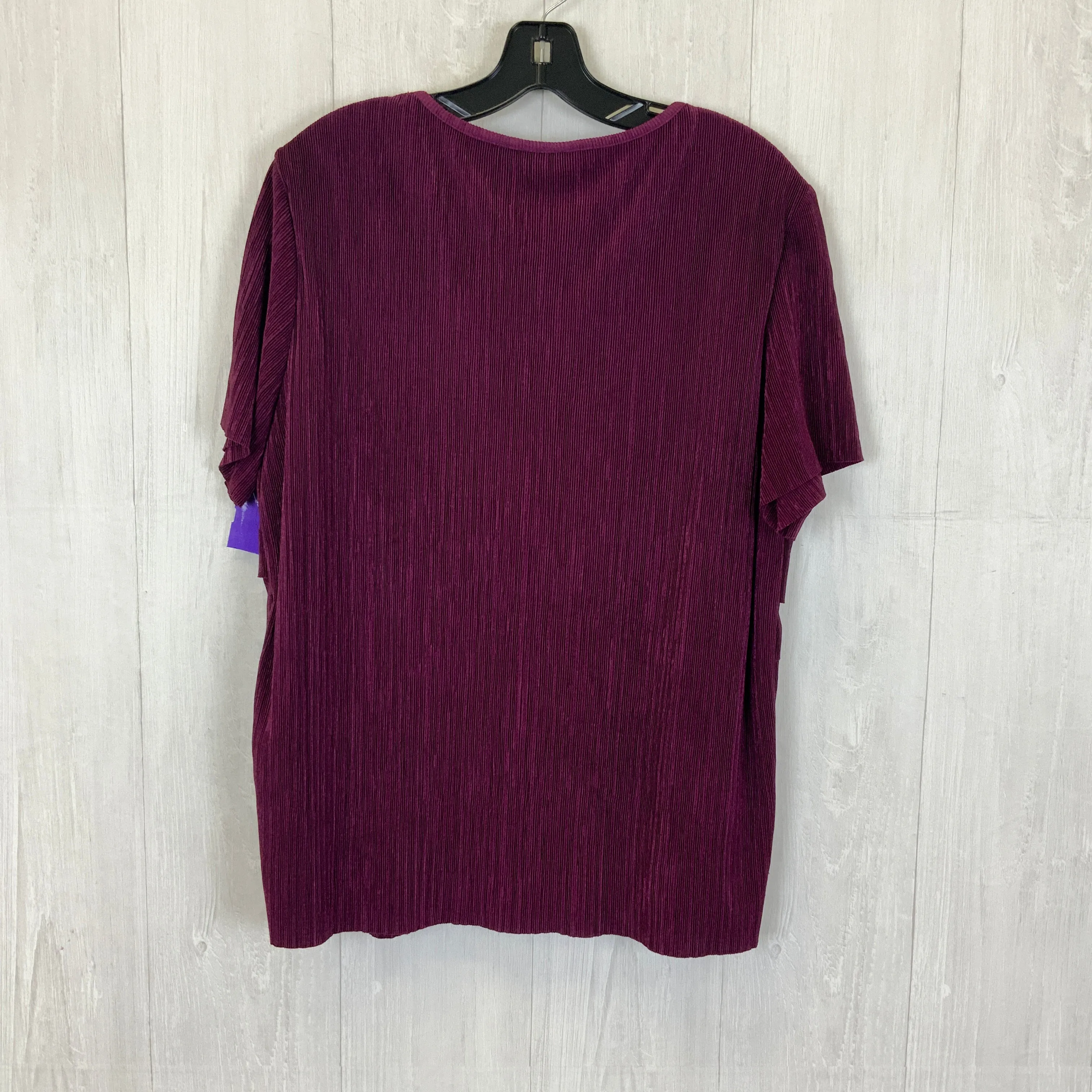 Purple Top Short Sleeve Alfred Dunner, Size 1x