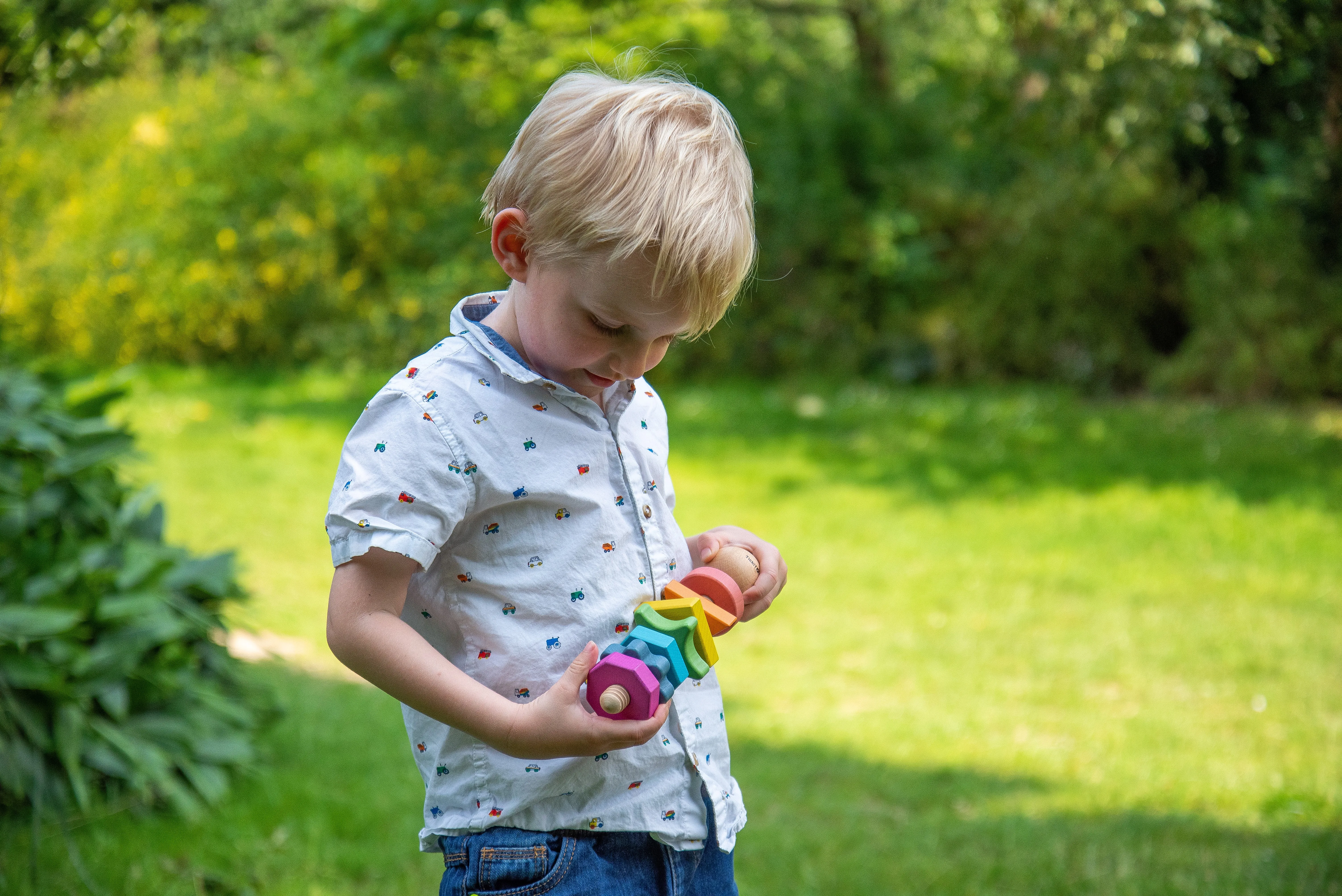 Rainbow Wooden Shape Twister