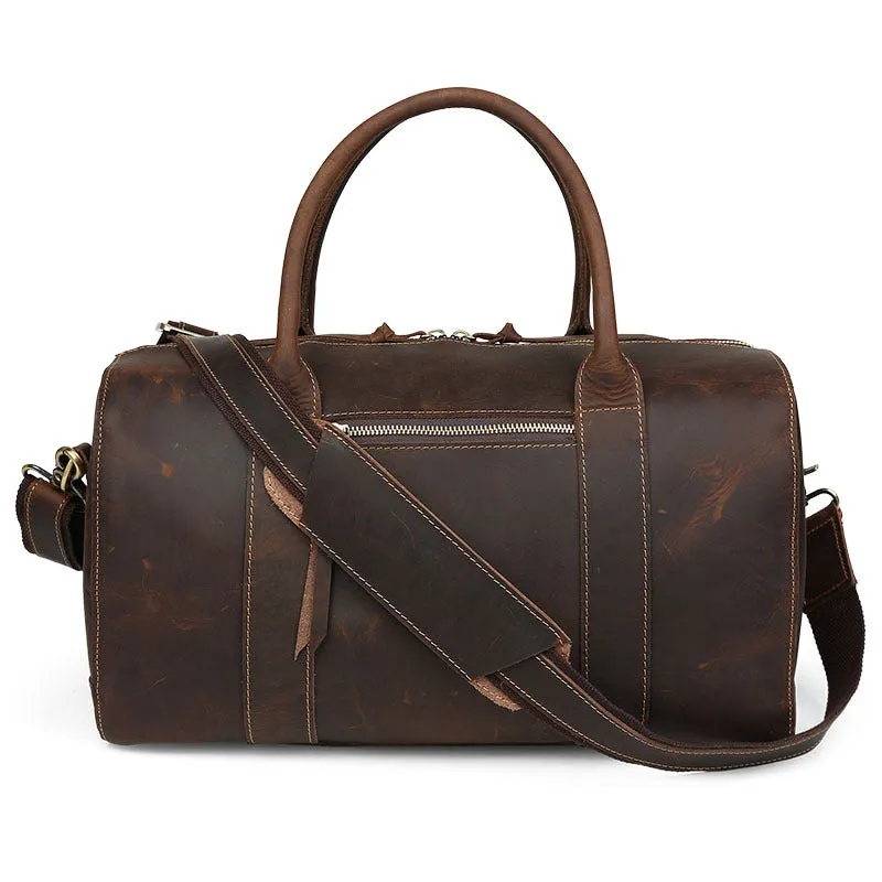 Retro Men Travel Bag Leather Diffle Bag Weekender Bag Shoulder Duffel Bag Gifts For Men