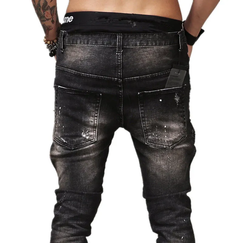 Ripped Biker Jeans