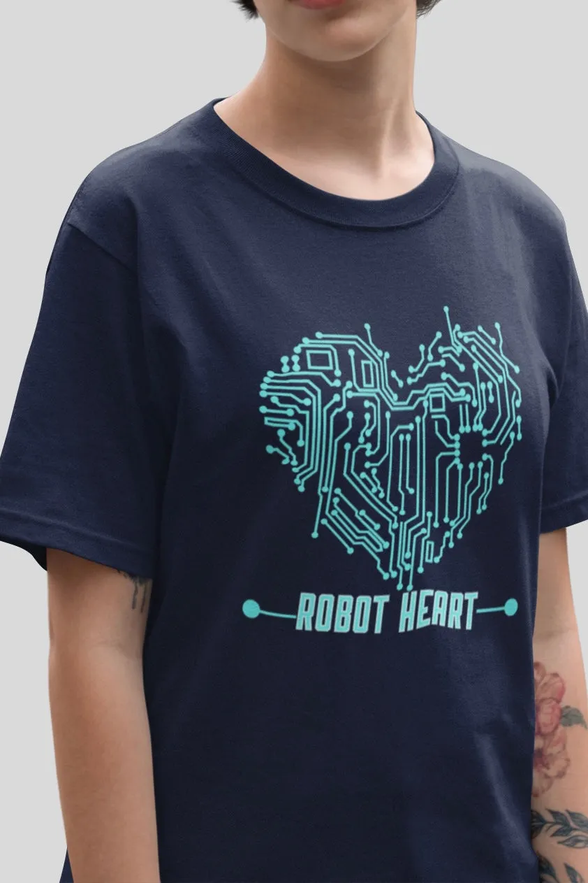 Robot Heart Unisex Oversized T-shirt