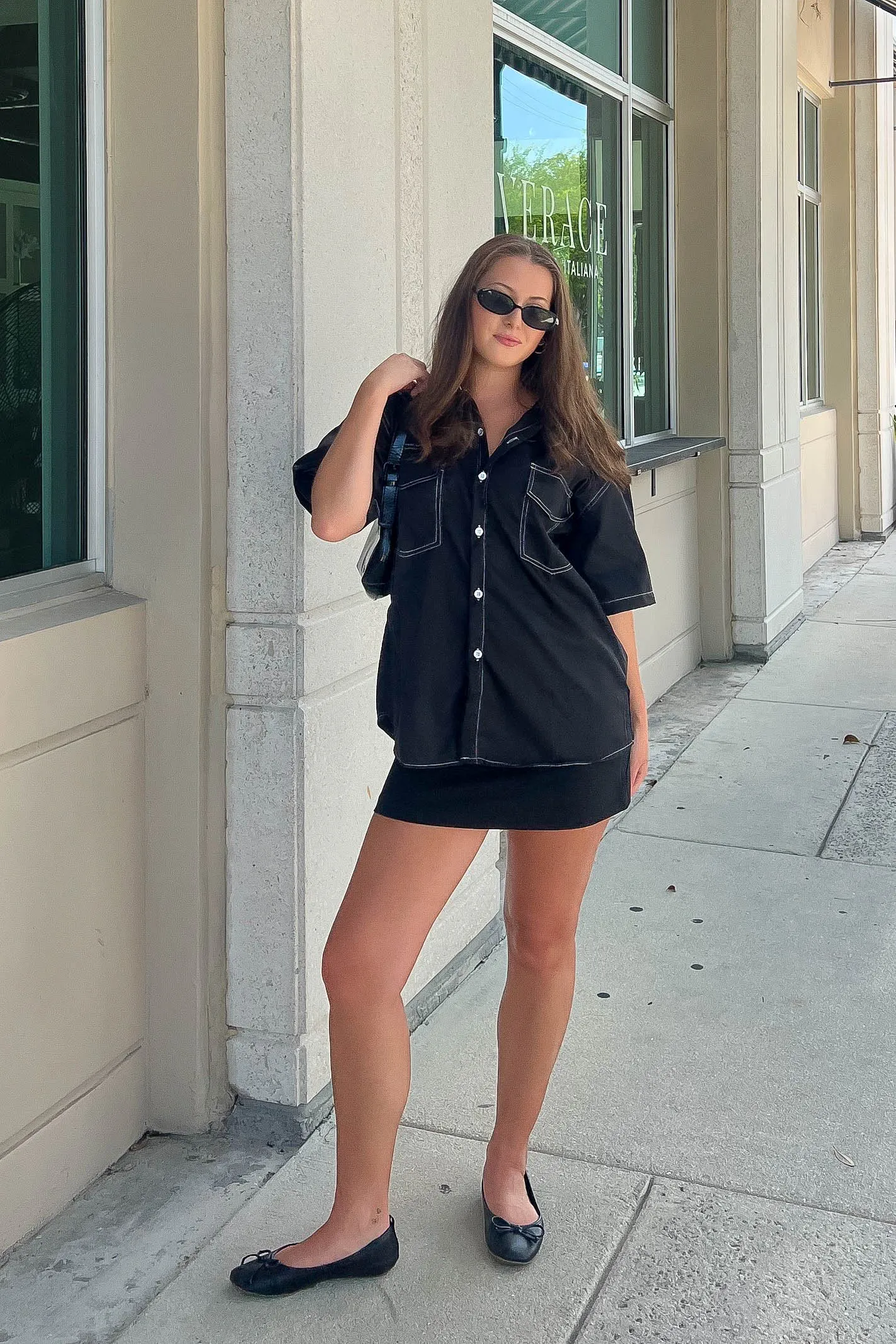 ROWE OVERSIZED BOYFRIEND SHIRT / BLACK