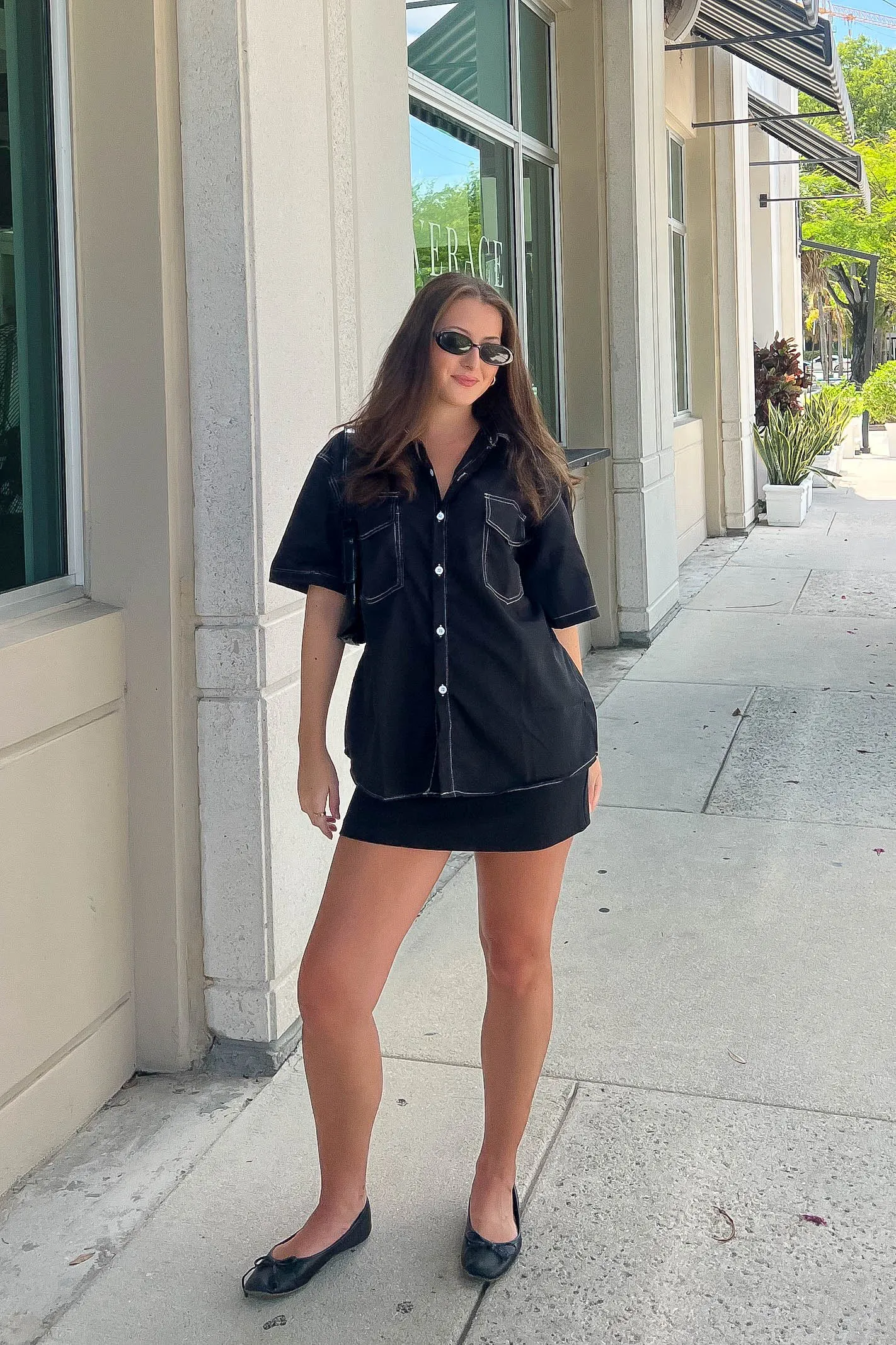 ROWE OVERSIZED BOYFRIEND SHIRT / BLACK