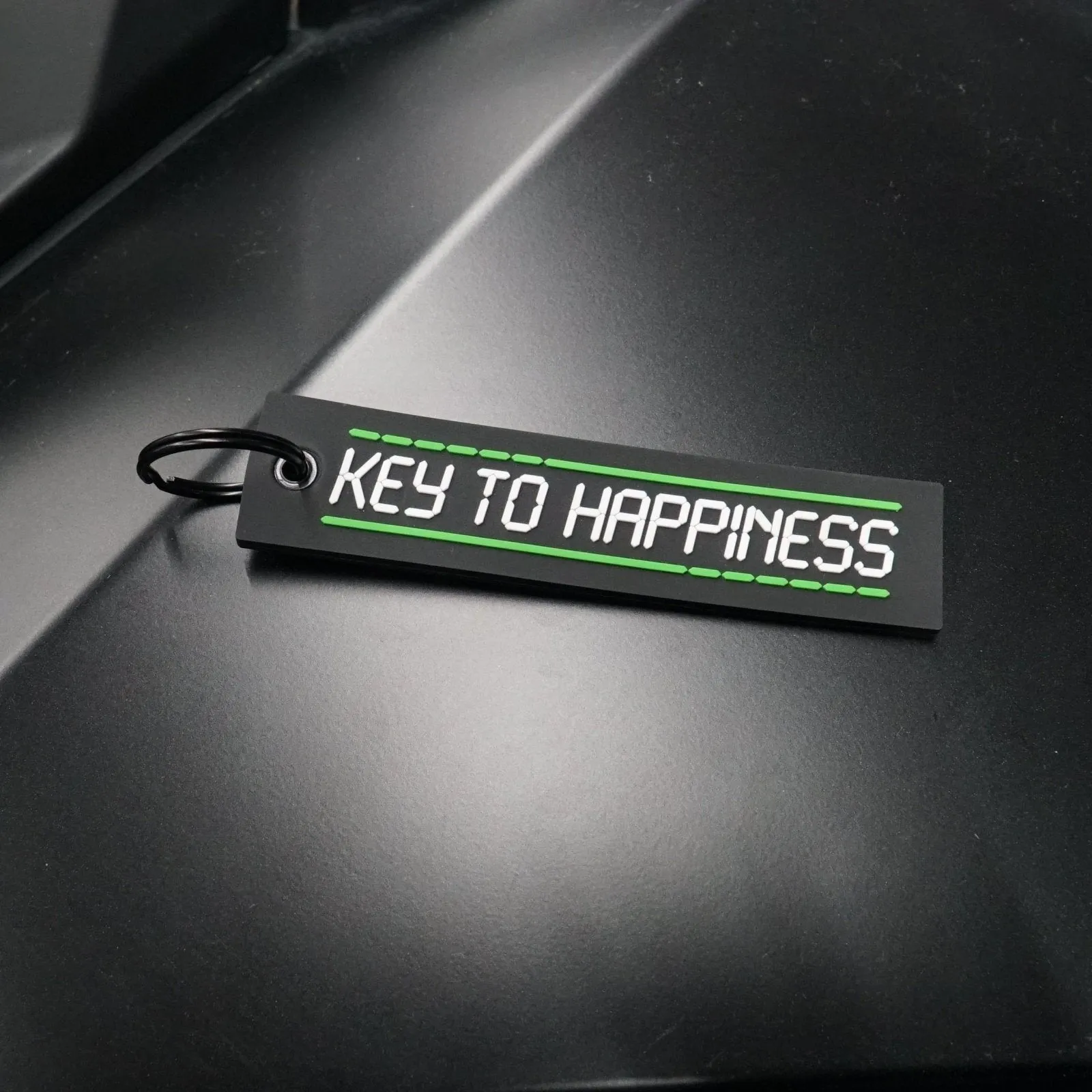 Rubber Key To Happiness Jet Tag