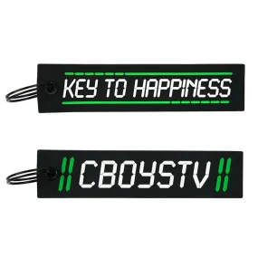 Rubber Key To Happiness Jet Tag