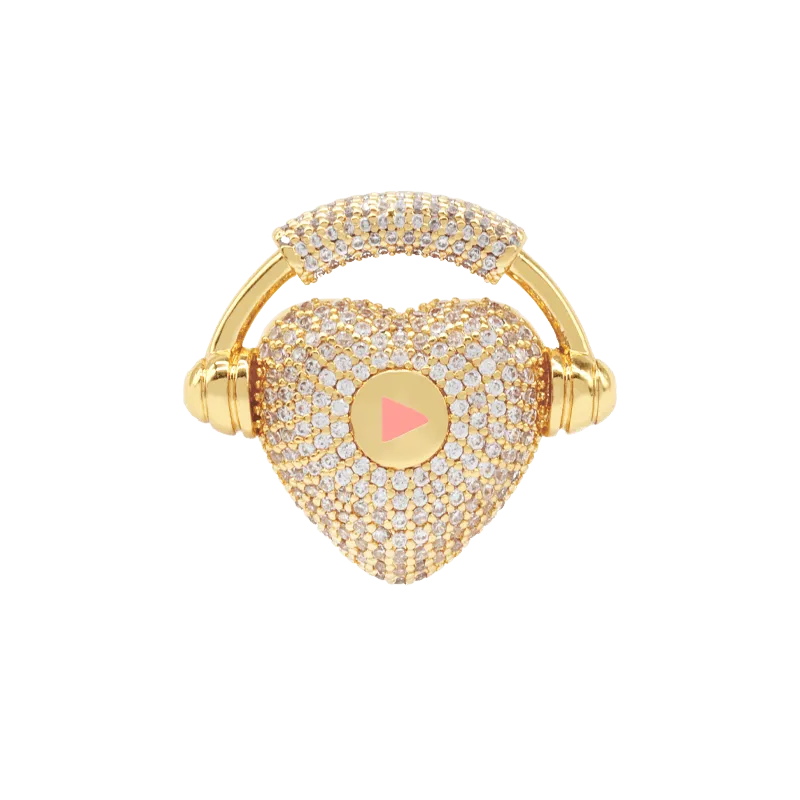 Sahi London Love Collection Heart Shaped Brooch