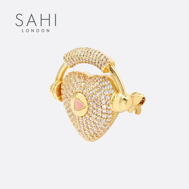 Sahi London Love Collection Heart Shaped Brooch