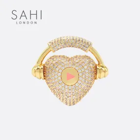 Sahi London Love Collection Heart Shaped Brooch