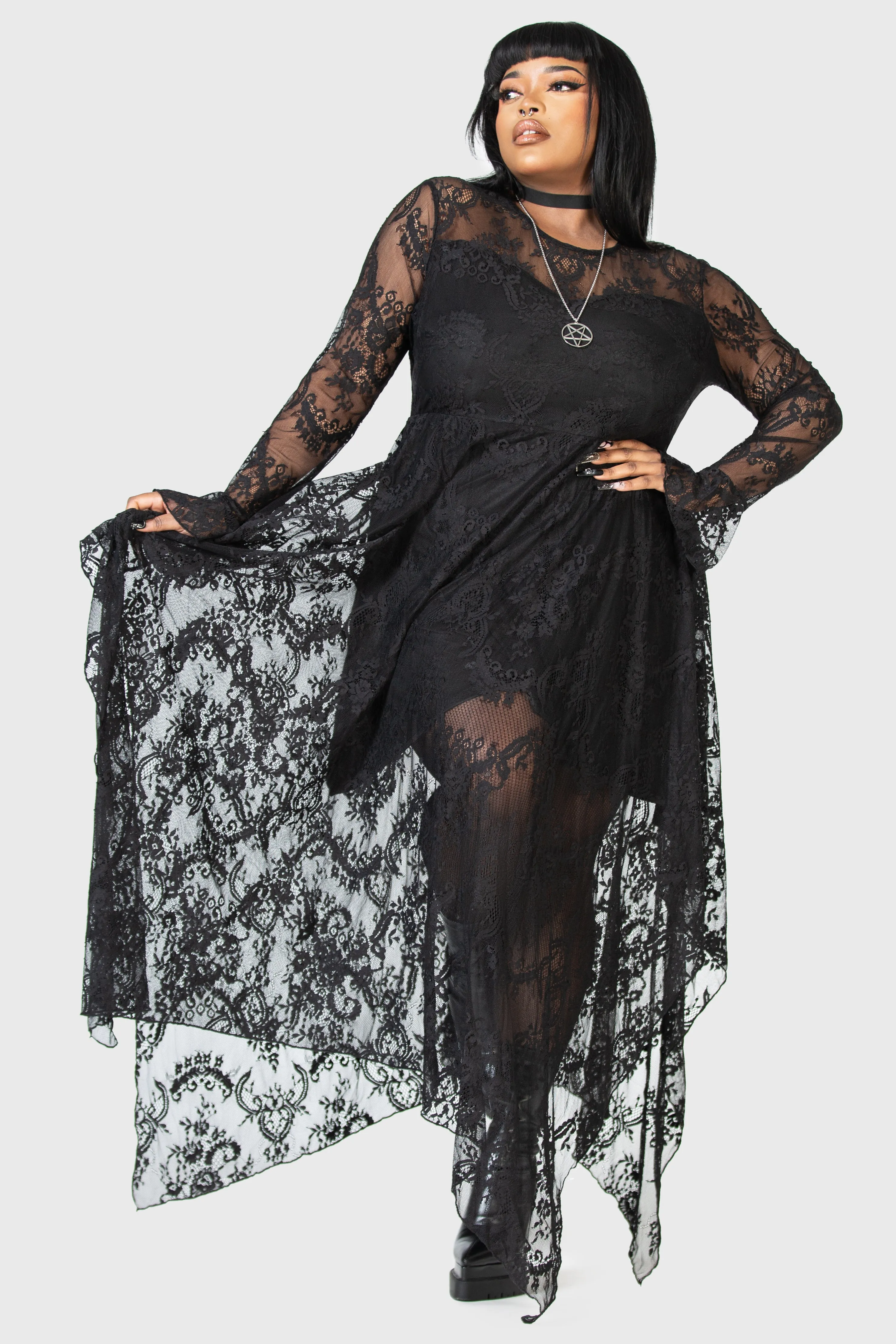 Shadow Figure Maxi Dress [PLUS]