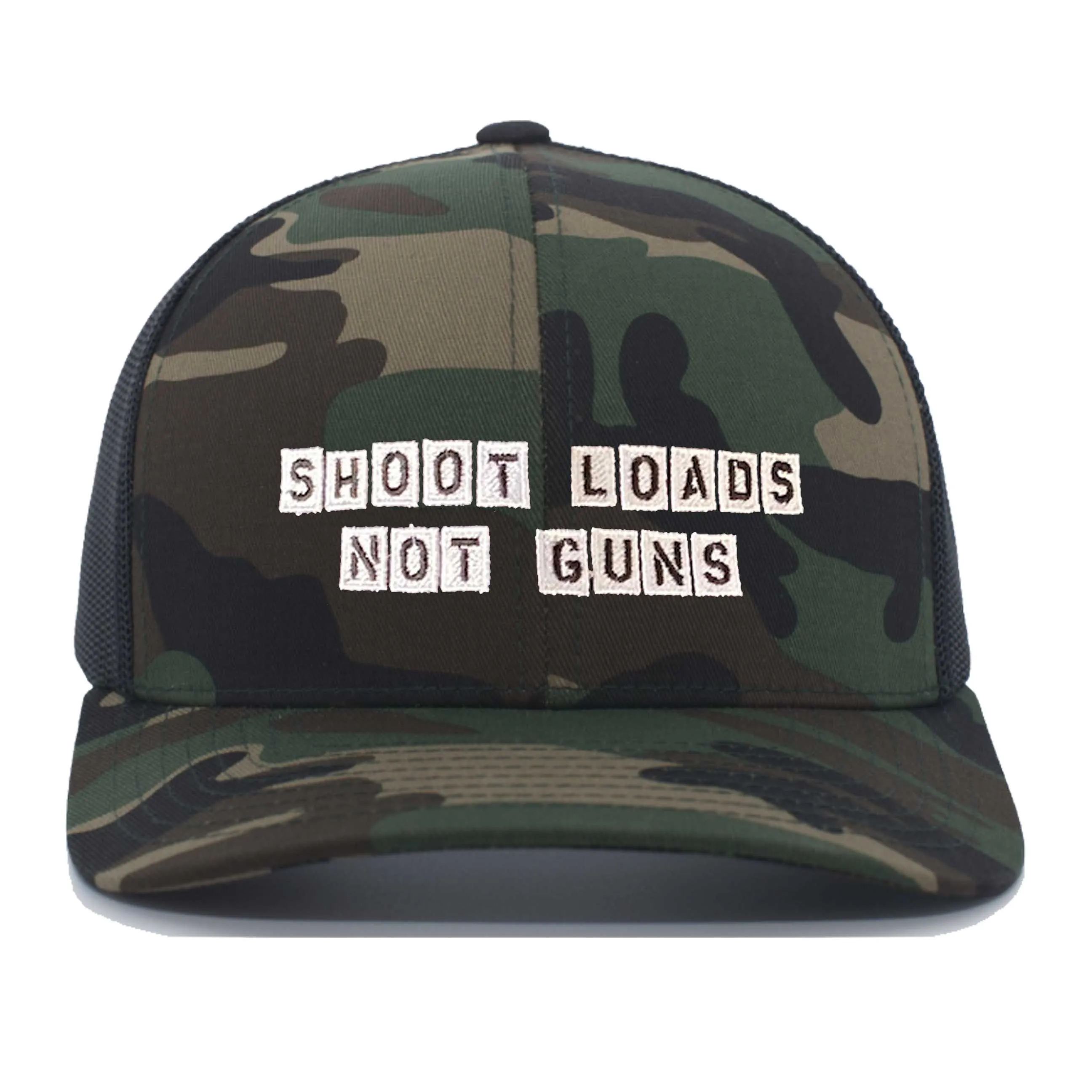 Shoot Loads Not Guns Camo Snapback Hat Supporting Gays Against Guns