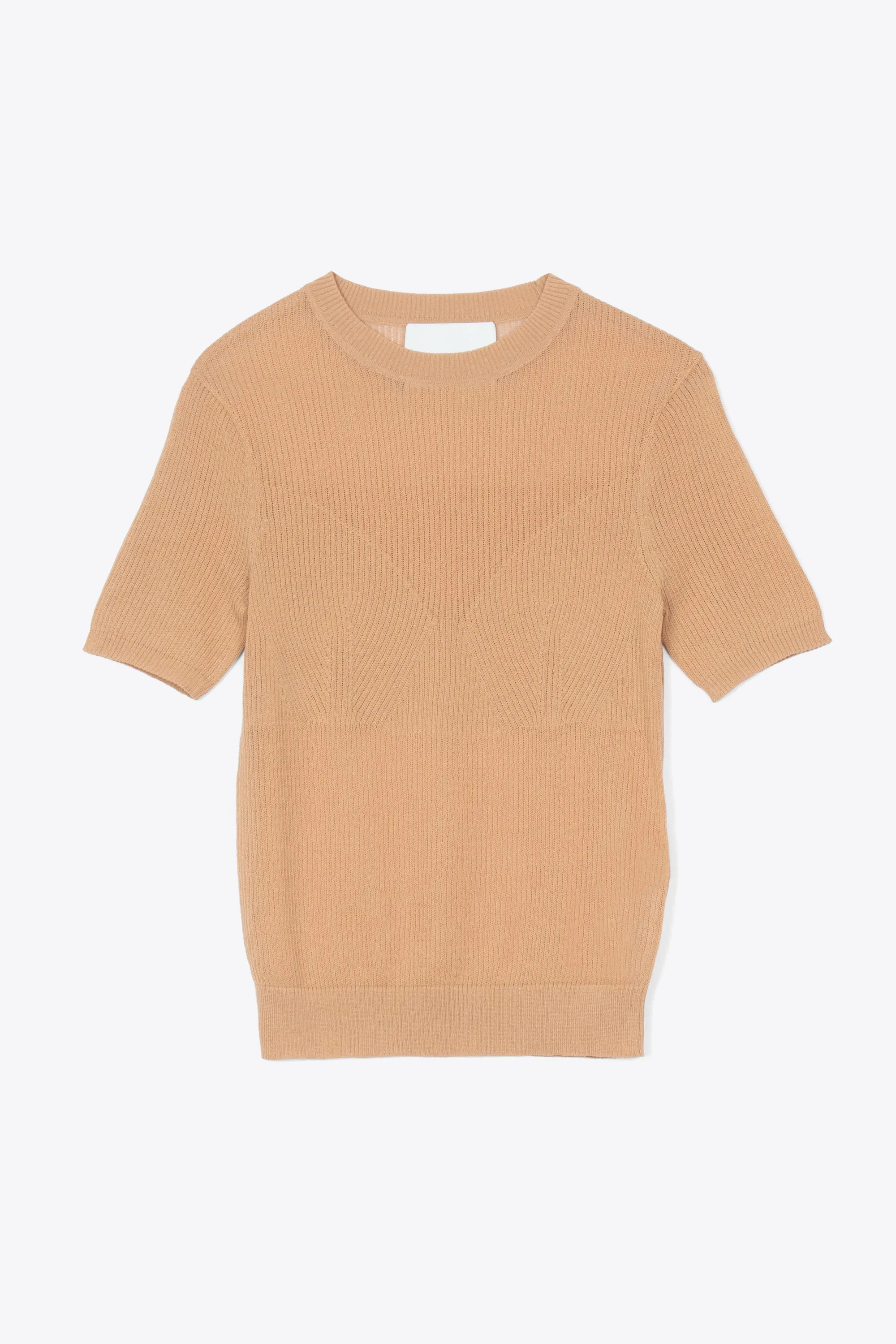 Short Sleeve Ribbed Crewneck