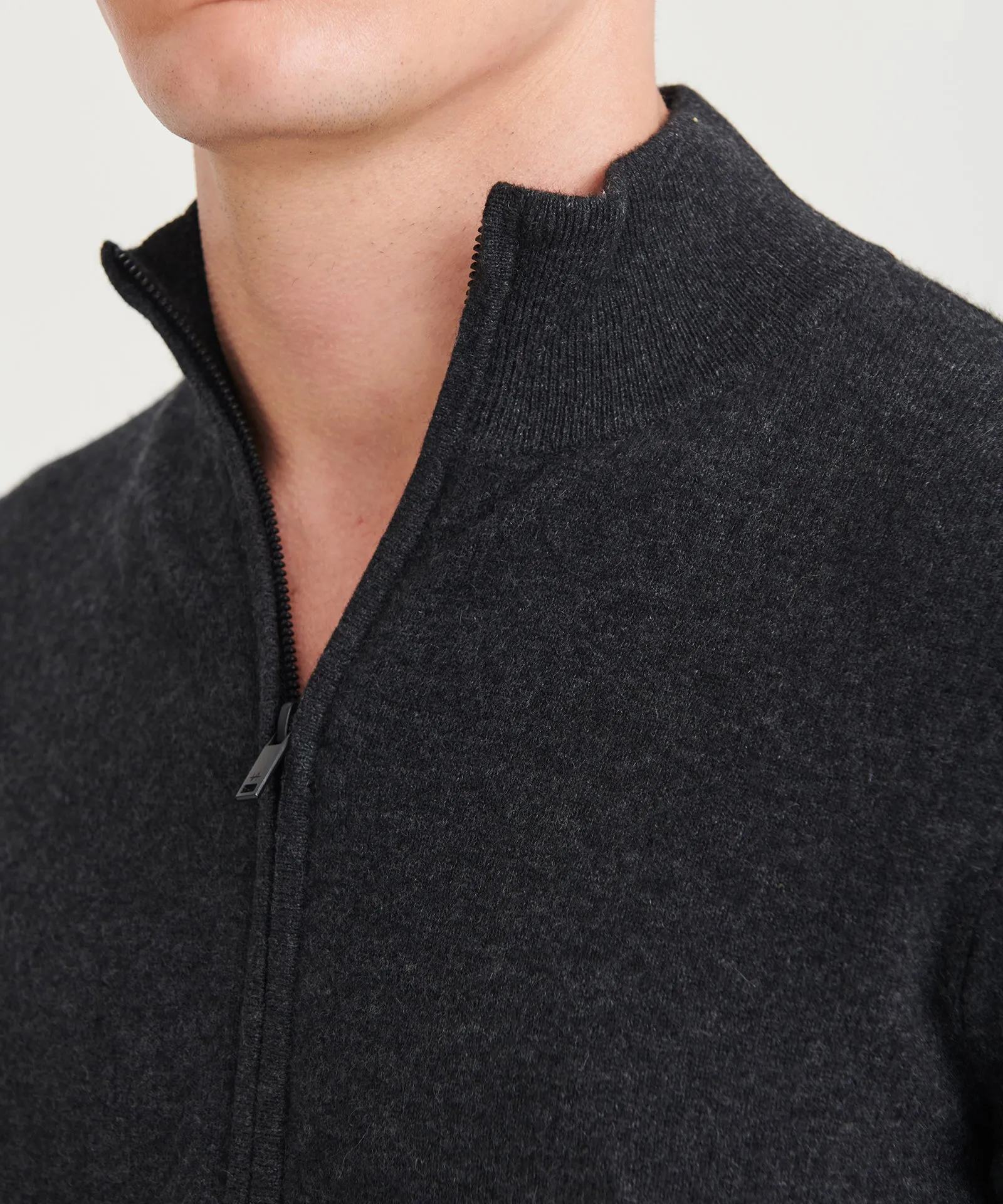 Signature Cashmere Full Zip Sweater