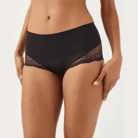 Spanx Undie-tectable Smoothing Lace Hipster in Nude and Very Black