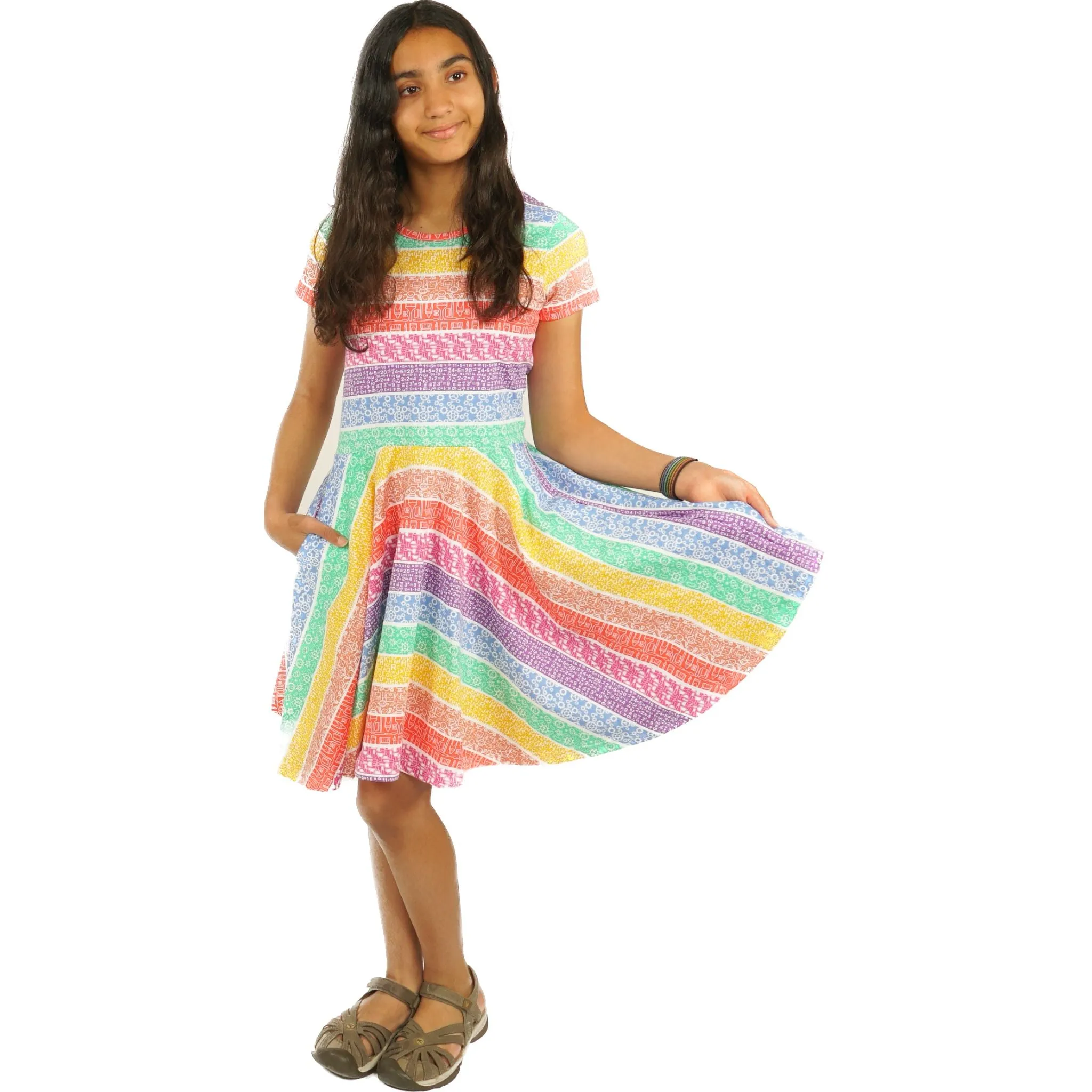 STEAM Rainbow Kids Twirl Dress