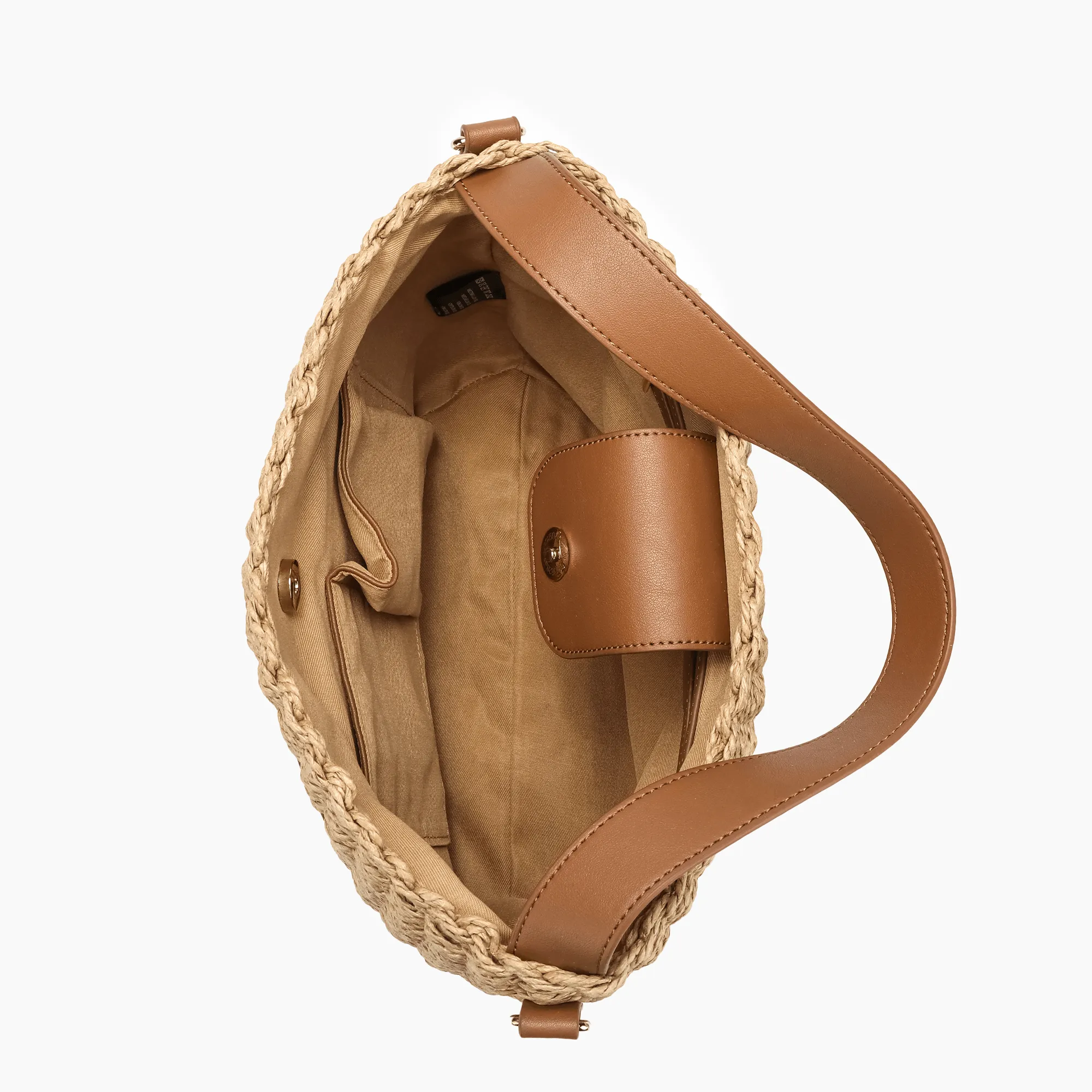 Sunset Straw Bucket Tote Bag