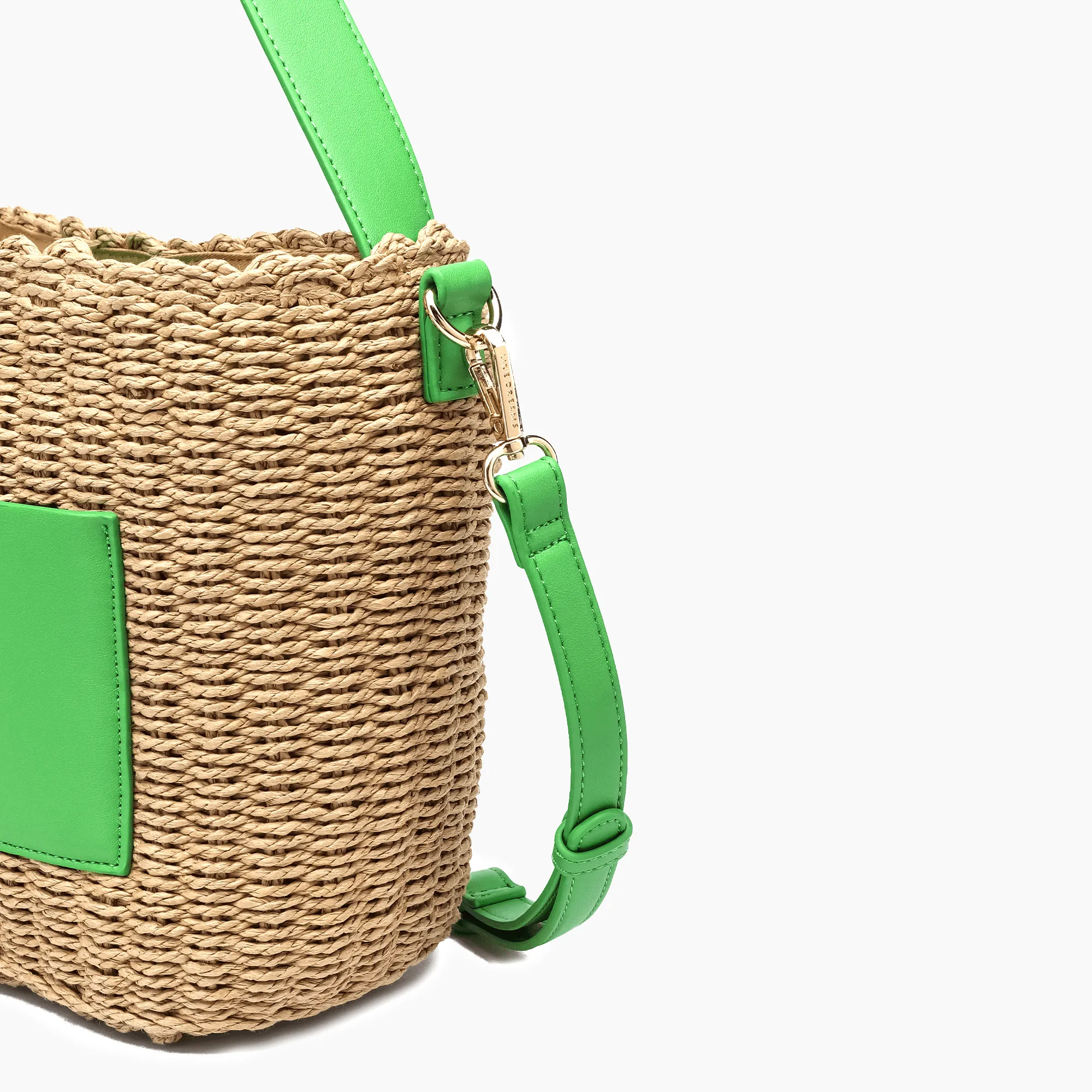 Sunset Straw Bucket Tote Bag