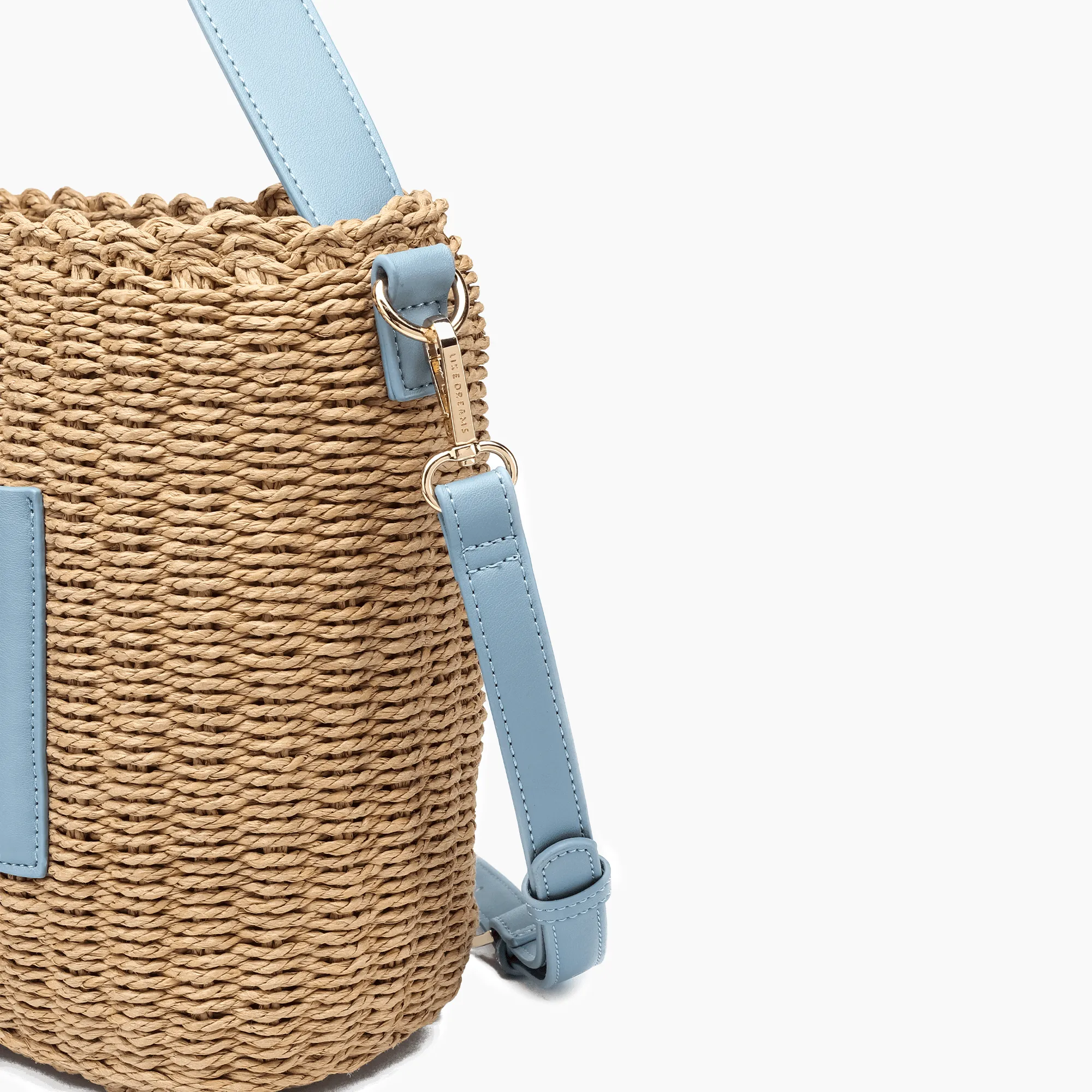 Sunset Straw Bucket Tote Bag