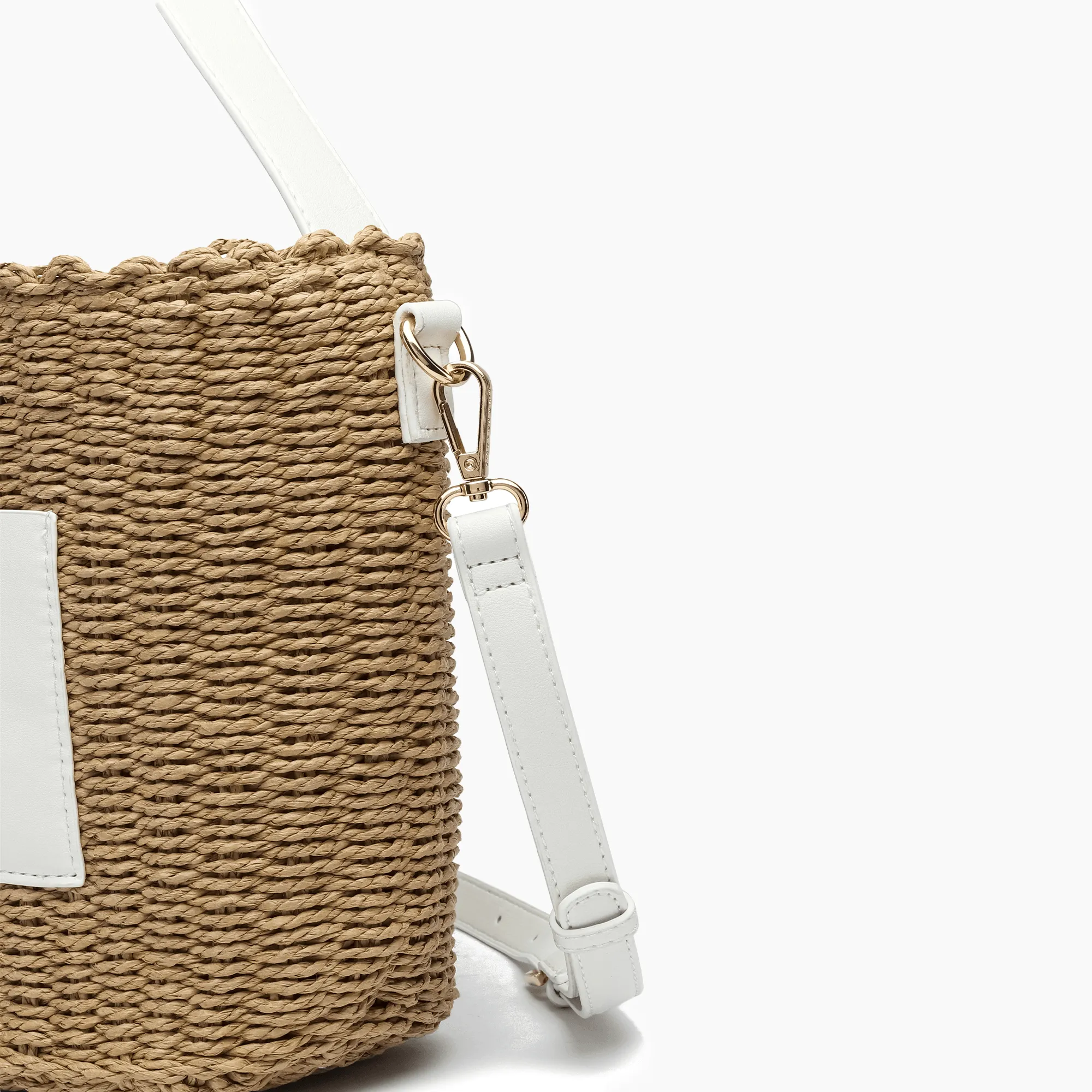 Sunset Straw Bucket Tote Bag