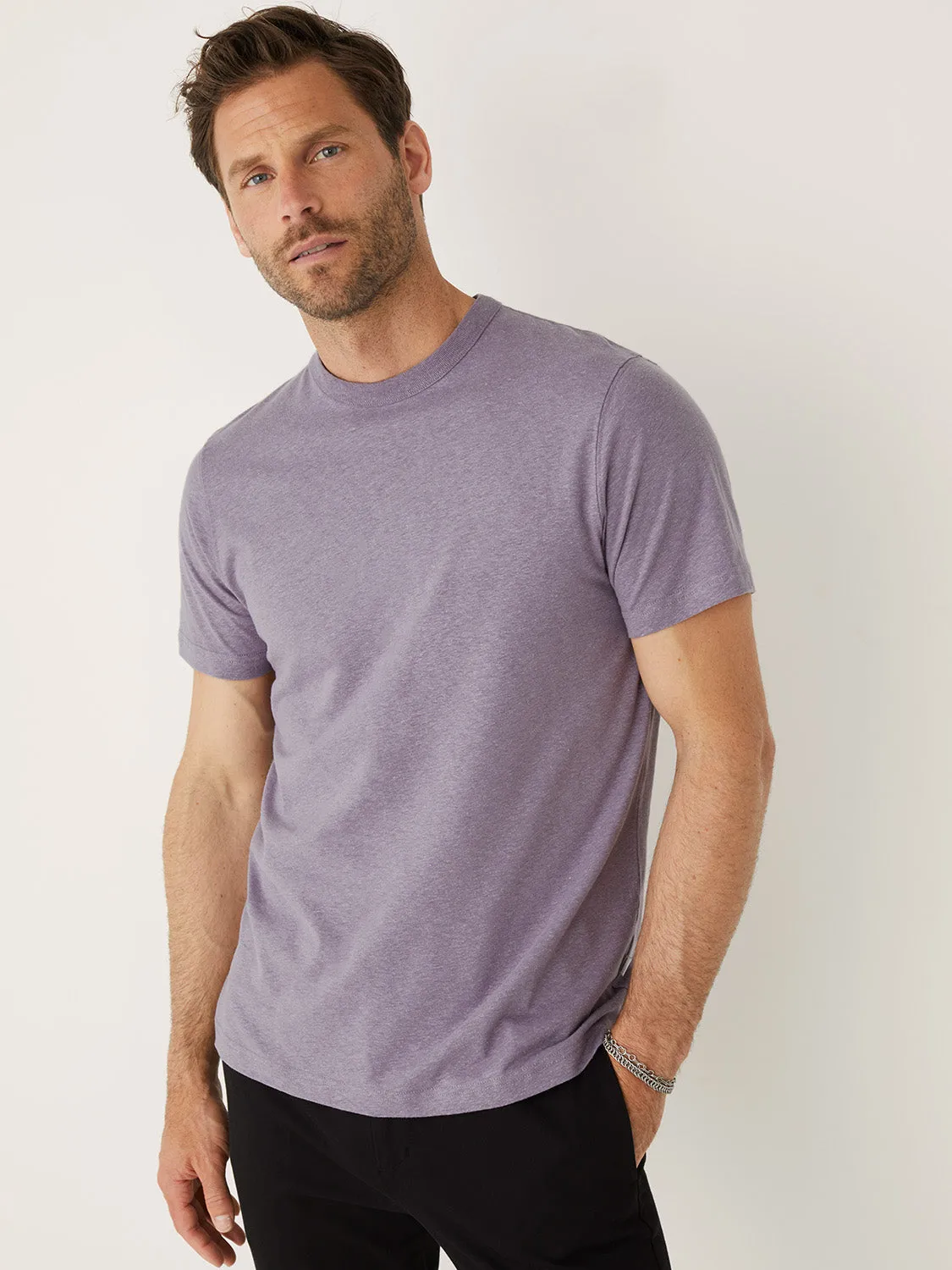 The Hemp Slim T-Shirt in Slate Violet