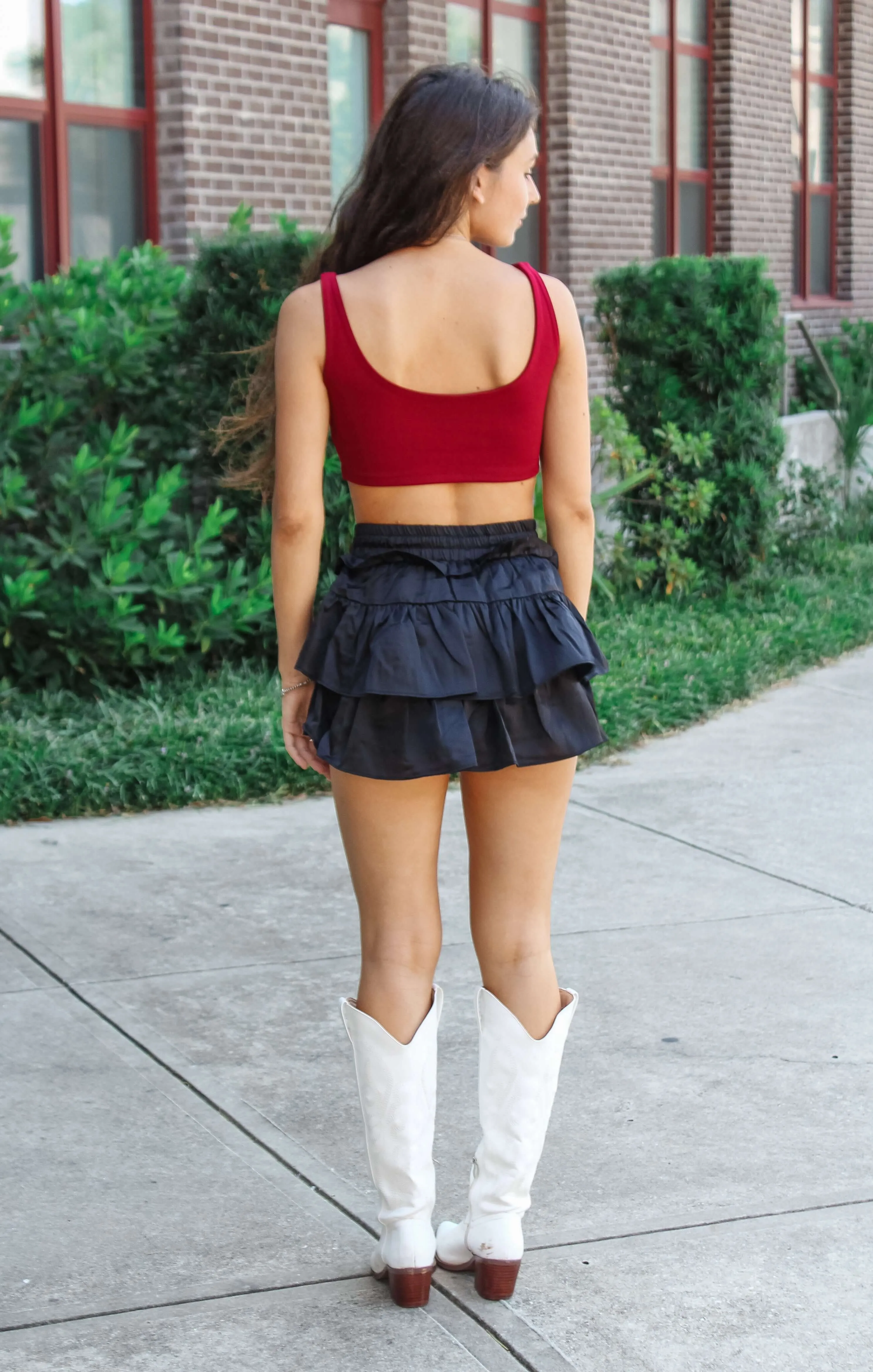 The Seminoles Scoop Neck Crop (Garnet)