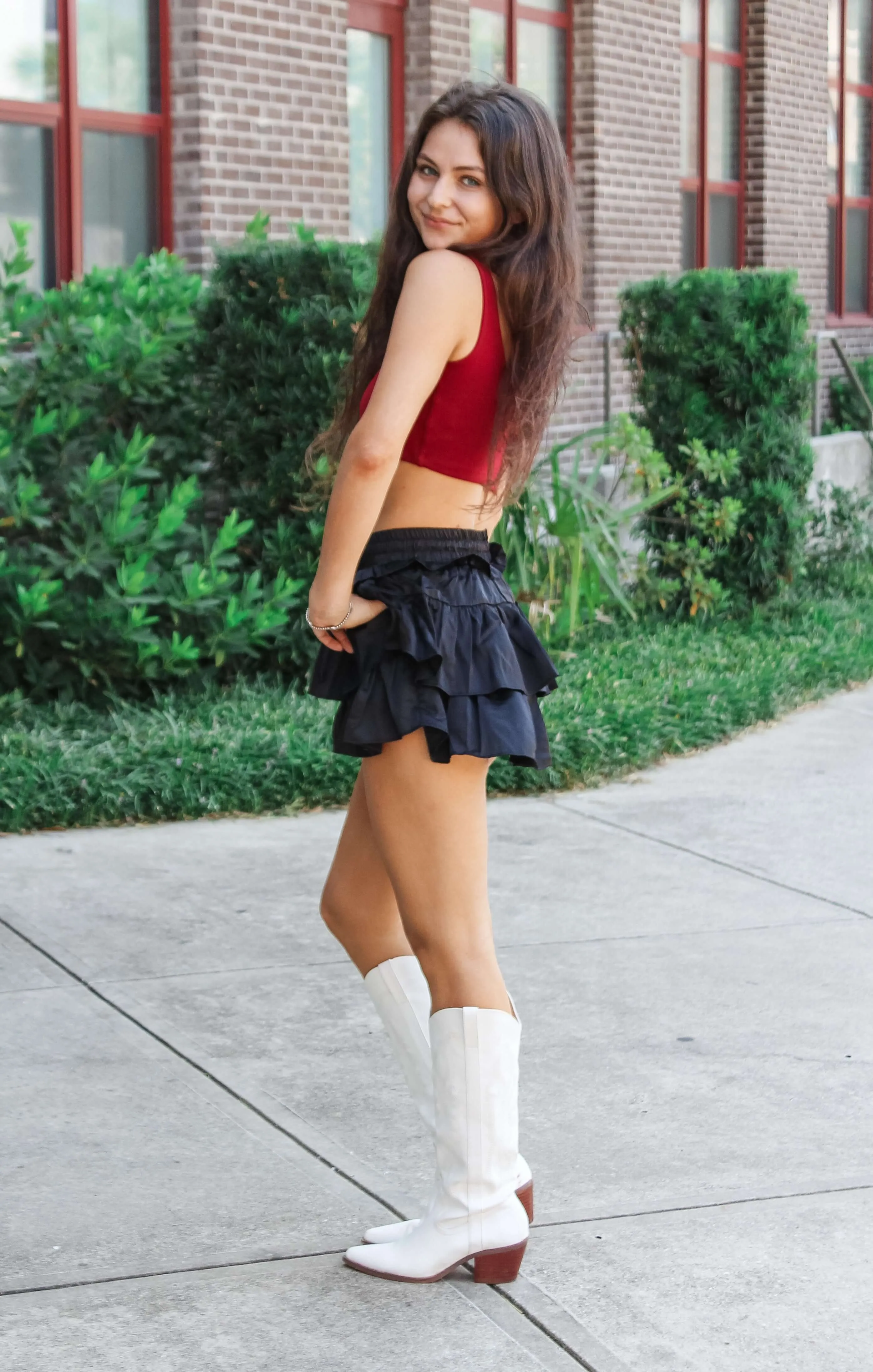 The Seminoles Scoop Neck Crop (Garnet)