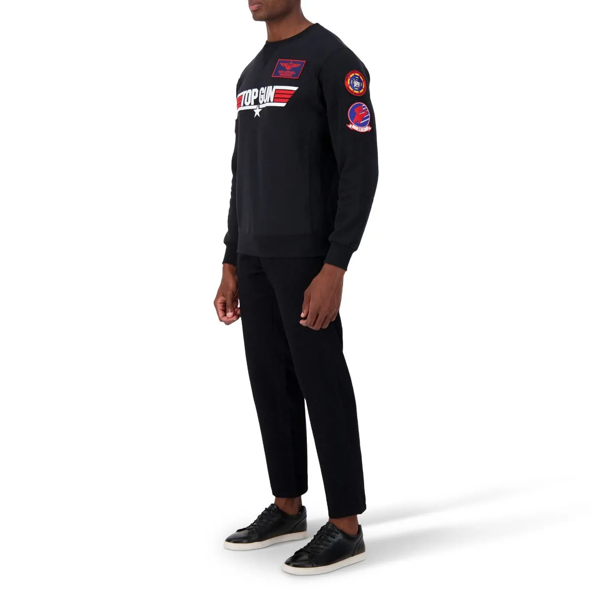 TOP GUN Unisex Logo Sweatshirt - BLACK