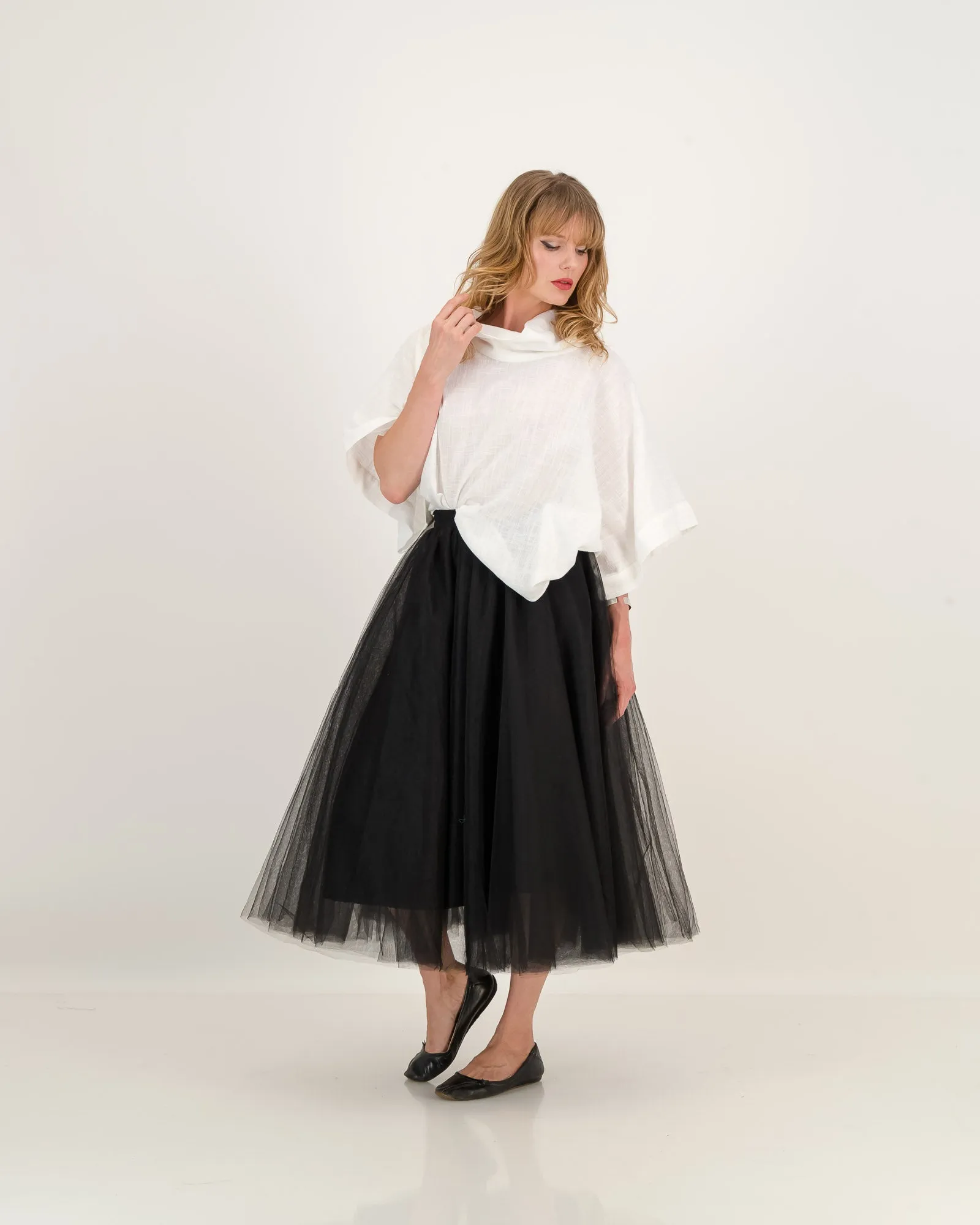 tulle tiana skirt - black