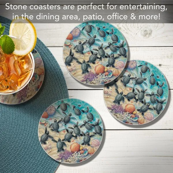 Turtle Hatchlings Coaster Set