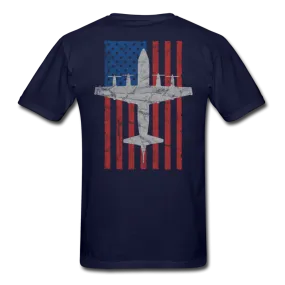 US Navy Retired P-3 Orion Vintage Flag Tee