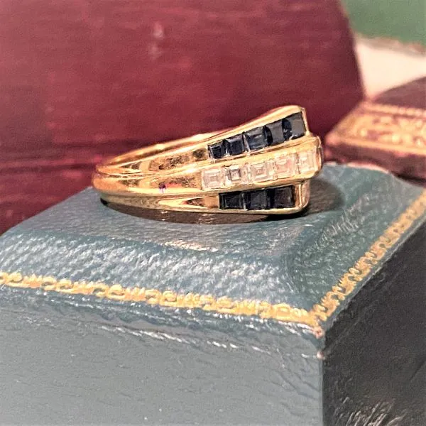 Vintage Sapphire & Diamond Ring Band