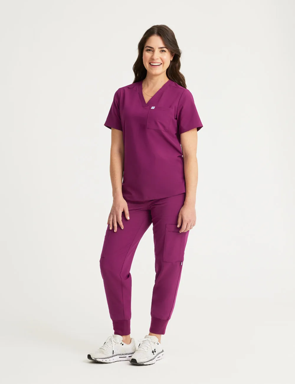 Womens 2-Pocket V-Neck Scrub Top