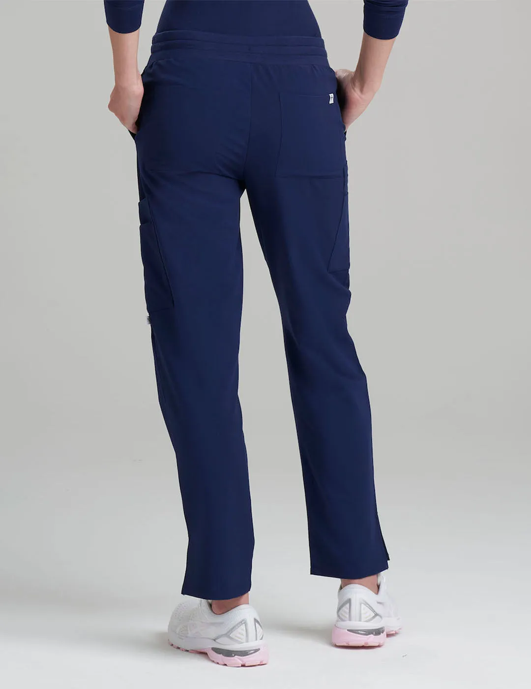 Womens 9-Pocket Straight Leg Scrub Pants