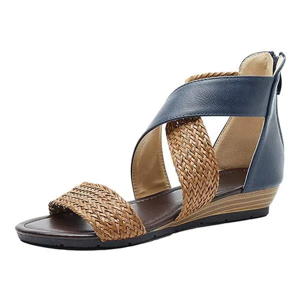 Women'S Boho Braided Wedge Sandals 11714104