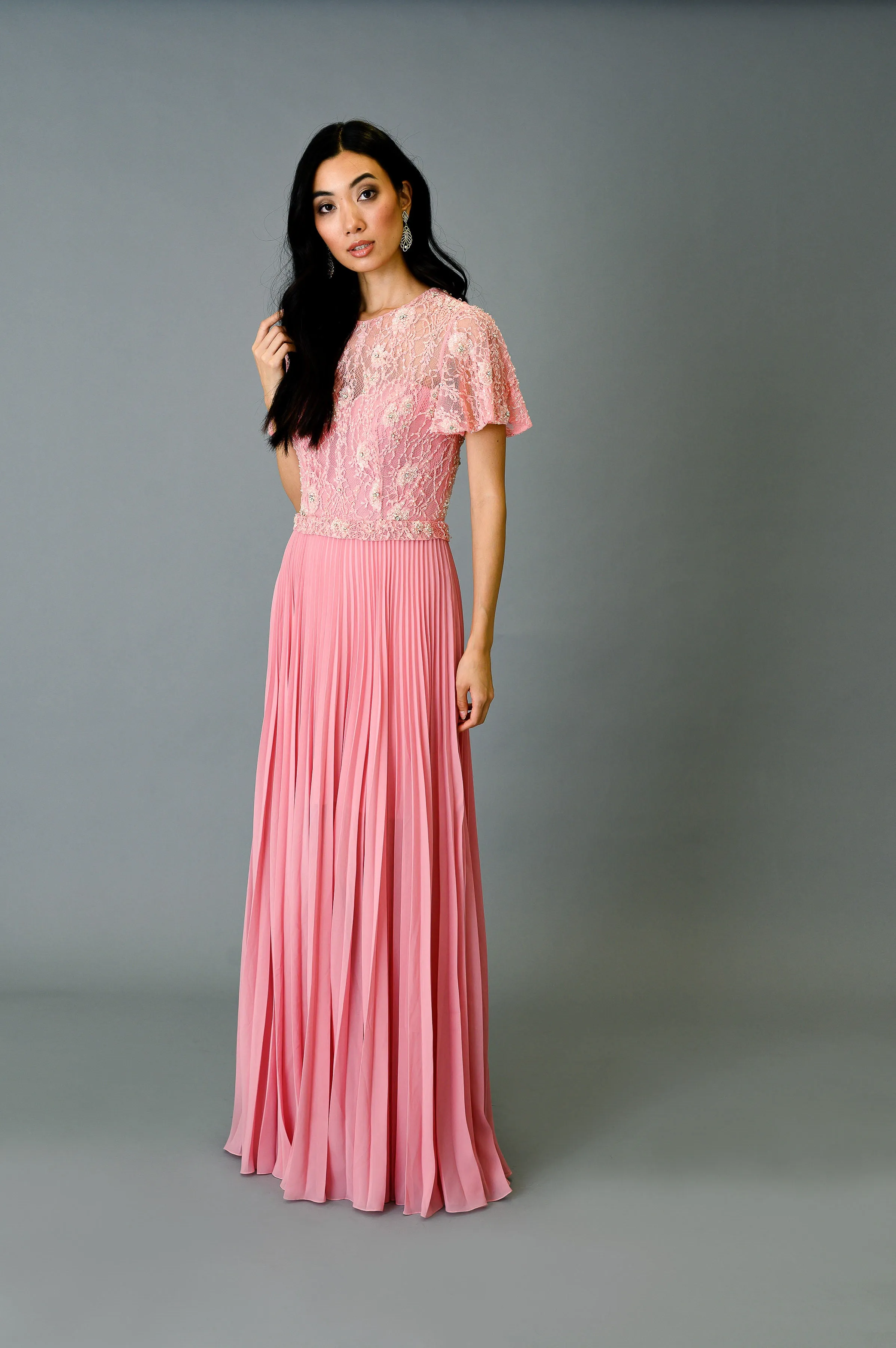 Women's Embroidered Pleated Dress