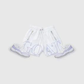 Women's GOAT Track Shorts (White/Pure Violet)