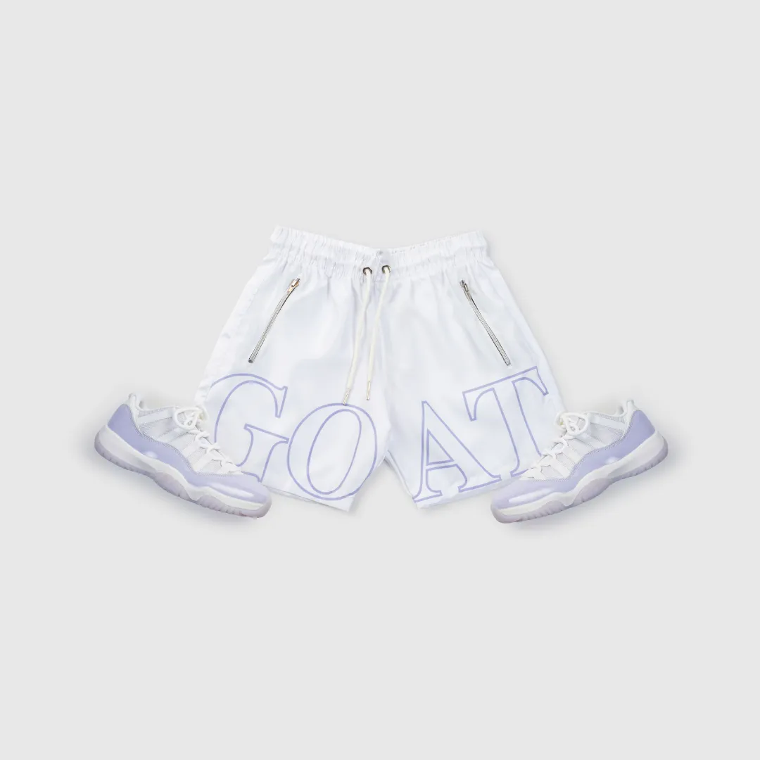 Women's GOAT Track Shorts (White/Pure Violet)