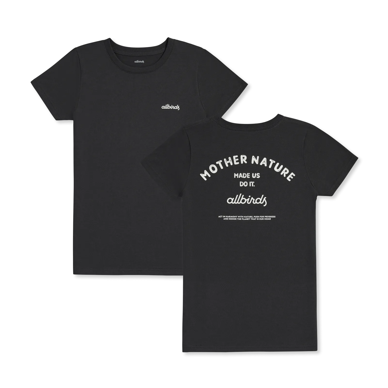 Women's Recycled Tee - Mother Nature - Natural Black