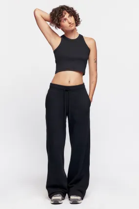 Women's Wide Leg Sweatpant in Black