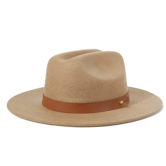 Wool Fedora Hat - Caramel (Kids-Adults)