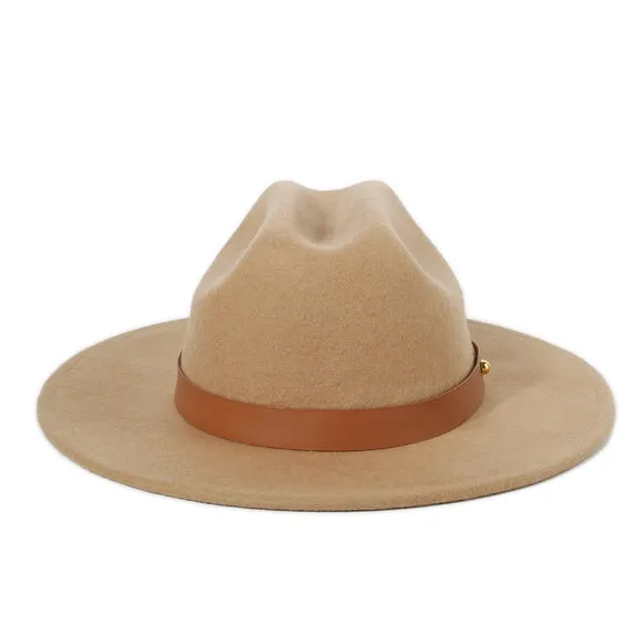 Wool Fedora Hat - Caramel (Kids-Adults)