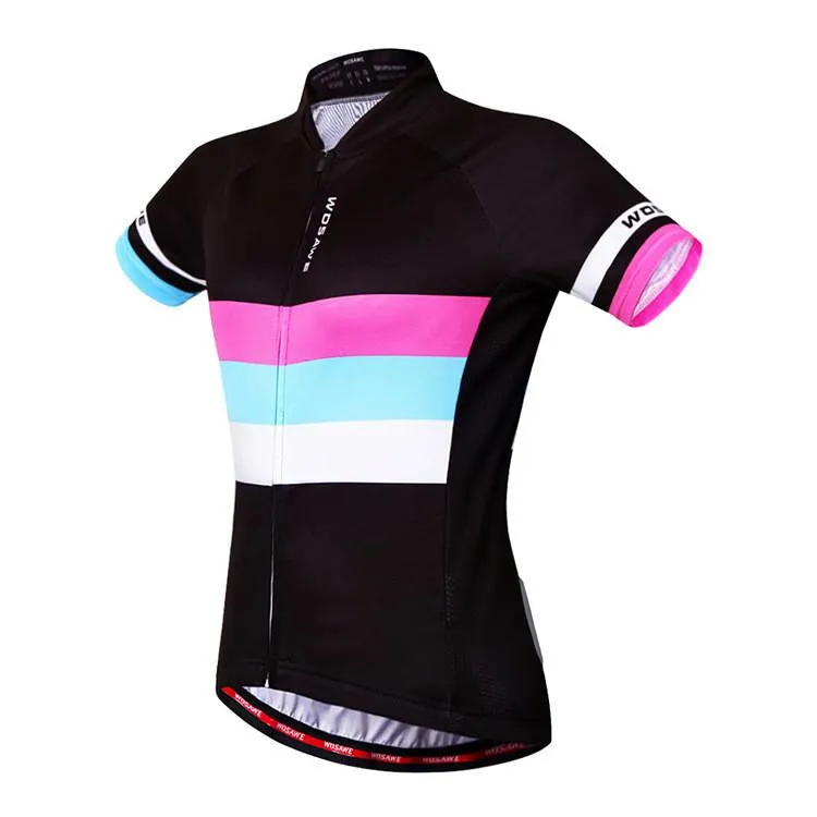 WOSAWE Colorful Short Sleeve Cycling Jersey