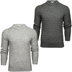 Xact Mens Raglan Jumper With Textured Knit Front